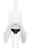 Aganovich White Tulle Peplum Skirt