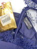 Agent Provocateur Navy Blue Satin and Lace "Justine" Negligee Slip Dress
