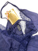 Agent Provocateur Navy Blue Satin and Lace "Justine" Negligee Slip Dress