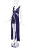 Agent Provocateur Navy Blue Satin and Lace "Justine" Negligee Slip Dress