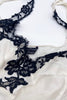 Agent Provocateur White Satin Negligee Slip Dress with Black Floral Lace