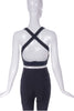 Alaïa Black Push Up Knit Bustier Top with Stitching on Bra Cup