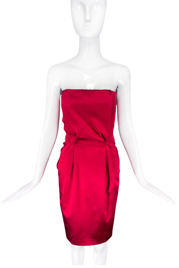 Philosophy di Alberta Ferretti Red Satin 
