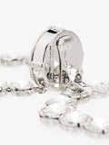 Alessandra Rich Silver Diamond Crystal Oversized Hoop Earrings
