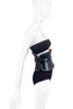 Alexander McQueen Black Leather Silver Metal Grommet Eyelid Corset Belt Pre Fall 2017