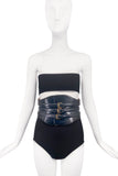 Alexander McQueen Black Triple Buckle Corset Belt Pre Fall 2012