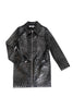 Alexander McQueen McQ Black Shine Vinyl Perforated Coat