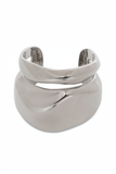 Alexander McQueen Silver Sterling Sculptural Double Cuff Bracelet Elsa Perretti Style Fall 2020 Runway