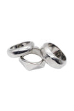 Alexander McQueen Silver Triangular Geometric Modern Bangle Bracelet