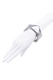Alexander McQueen Silver Triangular Geometric Modern Bangle Bracelet