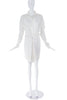 Ann-Sofie Back Oversize White Button-Up Shirt Dress