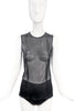 Ann Demeulemeester Black Sheer Cross Dart Nipple Tank Top