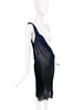 Ann Demeulemeester Black Polka Dot Sheer Twister One Shoulder Dress
