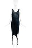 Ann Demeulemeester Black Cotton Double Layer Metal Shoulder Clasp Tank Top