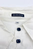 Ann Demeulemeester White Cotton Button-Up Shirt with Black Glass Buttons