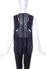 Ann Demeulemeester Black Waistcoat with Sheer Gauze Back Details