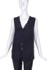 Ann Demeulemeester Black Waistcoat with Sheer Gauze Back Details