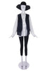 Ann Demeulemeester White Cotton Button-Up Shirt with Black Glass Buttons
