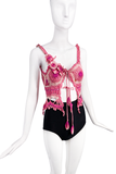 Anna Sui Pink Loose Knit Crochet James Coviello Top