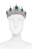 Armen Ra Vintage Silver Emerald Green Customized Tiara