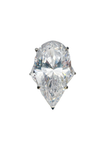Armen Ra Silver XL CZ Tear Drop Silver Oversized Power Ring