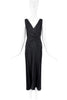 Loris Azzaro Black Pleated Hourglass Old Hollywood Gown