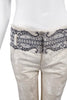 Balenciaga by Nicolas Ghesquière Baroque Print Lace Applicate Ivory Pants Spring 2006