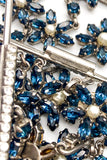 Balenciaga Blue Floral Crystal Multi Strand Necklace Fall 2008 by Nicolas Ghesquière