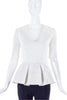 Balenciaga White Peplum Ballerina Top Resort 2016 - BOUTIQUE PURCHASE PRICE