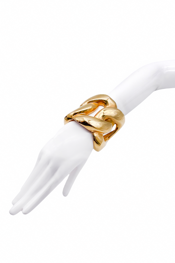 Balmain Gold Oversized Chunky Chain Link Bracelet