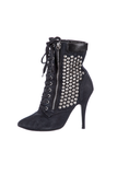 Balmain Studded Zipper Leather Runway Boots