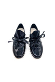 Bernard Wilhelm Black Patent and Smooth Leather Tie Dress Shoes SS2009 Size 42