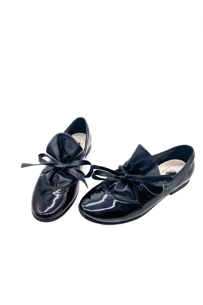 Bernard Wilhelm Black Patent and Smooth Leather Tie Dress Shoes SS2009 Size 42