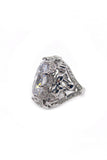 Vintage Collection of Oversized Silver Cocktail Rings with Faceted Crystals