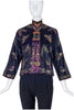 Vintage Chinoiserie Silk Jacket with Exquisite Butterfly Embroidery Circa 1930's