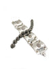 Eddie Borgo Gunmetal Pavé Bracelet and Silver Metal Crystal Cone Bracelet