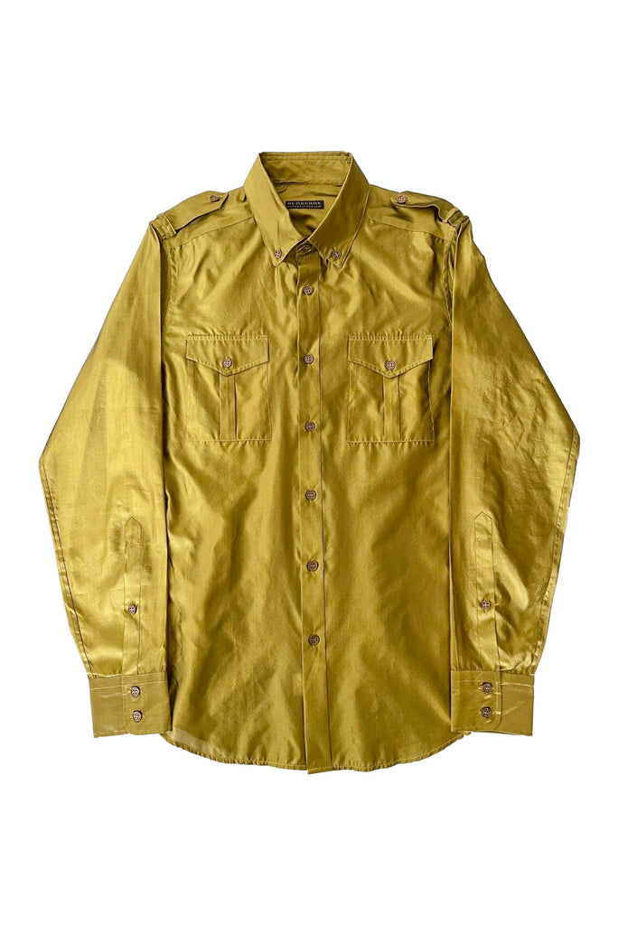 Burberry Prorsum Golden Yellow Military Style Button-Up Shirt SS2008