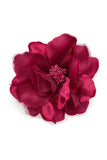 M&S Smallberg Burgundy Silk and Red Rose Chiffon Pair