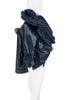 Comme des Garcons Black Satin Ruffle Tulle Couture Cape Jacket