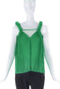 Roberto Capucci Green Pleat Grecian Tank Top