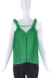 Roberto Capucci Green Pleat Grecian Tank Top