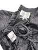 Carmen March Black Crinkled Silk - "Trash Bag" Nylon Fabric - Double Belted Mini Skirt