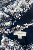 Carven Silver Sequin One Shoulder Dress