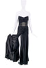Roberto Cavalli Black Beaded Corset Bustier Gown