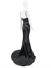 Roberto Cavalli Black Silk Lace Cut Out Bra Dress Gown