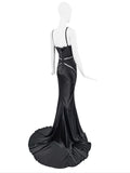 Roberto Cavalli Black Silk Lace Cut Out Bra Dress Gown