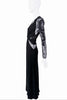 Roberto Cavalli Black Lace Cut Out Long Sleeve Dress Gown