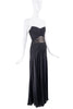 Roberto Cavalli Black Beaded Corset Bustier Gown