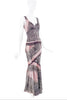 Roberto Cavalli Pink & Brown Giraffe Print Silk Top 2003/2004