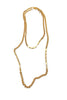 Vintage Gold Chain with Gold Rectangular Links Necklace